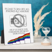 Keine Telefone oder Kameras Gay Pride Fahnen Hochz Fotoplatte (Seite)
