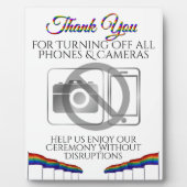 Keine Telefone oder Kameras Hochzeitsrennen Gay Pr Fotoplatte (Vorderseite)