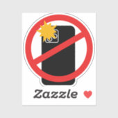 Keine Telefonfotografie - Achtung der Privatsphäre Aufkleber (Blatt)