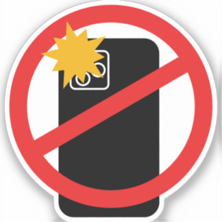 Keine Telefonfotografie - Achtung der Privatsphäre Aufkleber