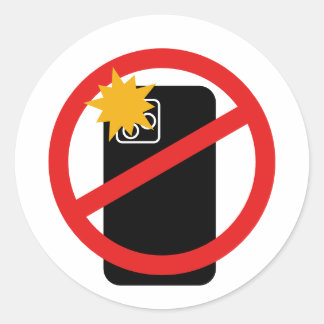 Keine Telefonfotografie - Achtung der Privatsphäre Runder Aufkleber
