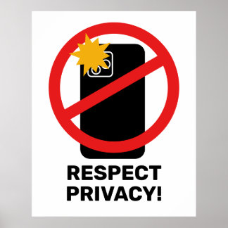 Keine Telefonfotografie - Achtung des Datenschutze Poster