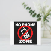 Keine Telefonzone Postkarte (Stehend Vorderseite)