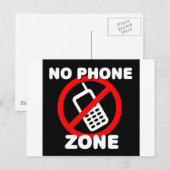 Keine Telefonzone Postkarte (Vorne/Hinten)