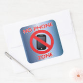 Keine Telefonzone Quadratischer Aufkleber (Umschlag)