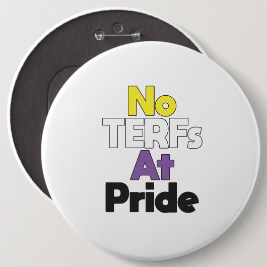 Keine TERFs beim Pride Button (Vorne & Hinten)