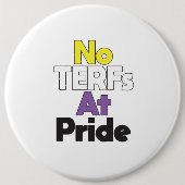 Keine TERFs beim Pride Button (Vorderseite)