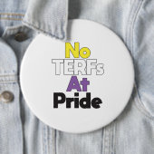 Keine TERFs beim Pride Button (Beispiel)