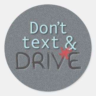 Keine Text- und Laufwerksklammern Runder Aufkleber