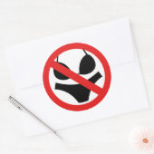 Keine Textilien/Badesachen Zeichen Runder Aufkleber (Umschlag)