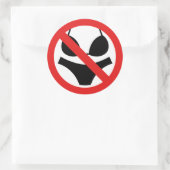 Keine Textilien/Badesachen Zeichen Runder Aufkleber (Tasche)