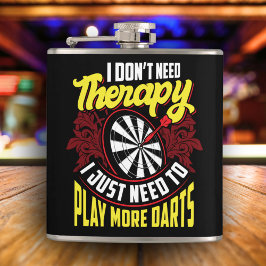 Keine Therapie nur mehr Darts Flask 6 oz. Flachmann