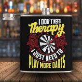 Keine Therapie nur mehr Darts Flask 6 oz. Flachmann