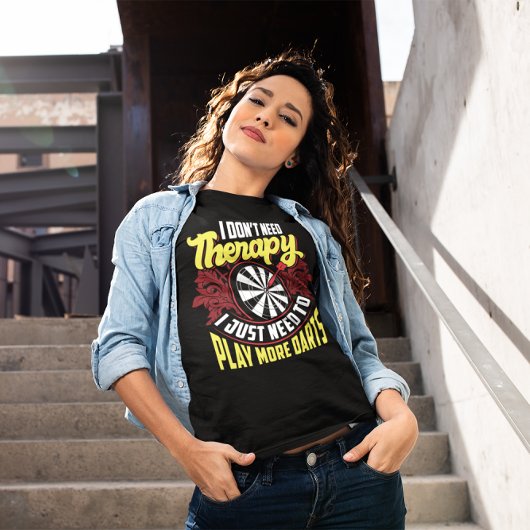 Keine Therapie nur mehr Darts - Funny Dart T-Shirt