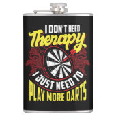 Keine Therapie nur mehr dunkle Funny Flask 8 oz. Flachmann (Vorderseite)