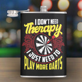 Keine Therapie nur mehr dunkle Funny Flask 8 oz. Flachmann