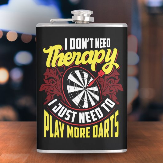 Keine Therapie nur mehr dunkle Funny Flask 8 oz. Flachmann