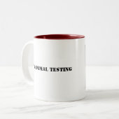 Keine Tierprüfungs-Tasse Zweifarbige Tasse (Vorderseite Links)