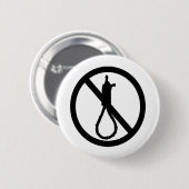 Keine Todesstrafe Schild Button (Vorne & Hinten)