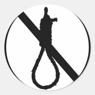Keine Todesstrafe Schild Runder Aufkleber