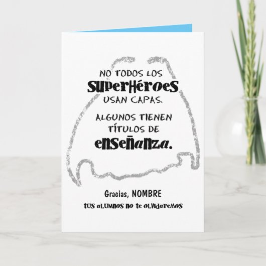 Keine todos los superhéroes usan capas. karte (Vorderseite)