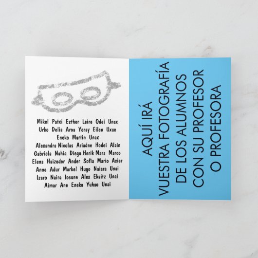 Keine todos los superhéroes usan capas. karte (Innenseite)