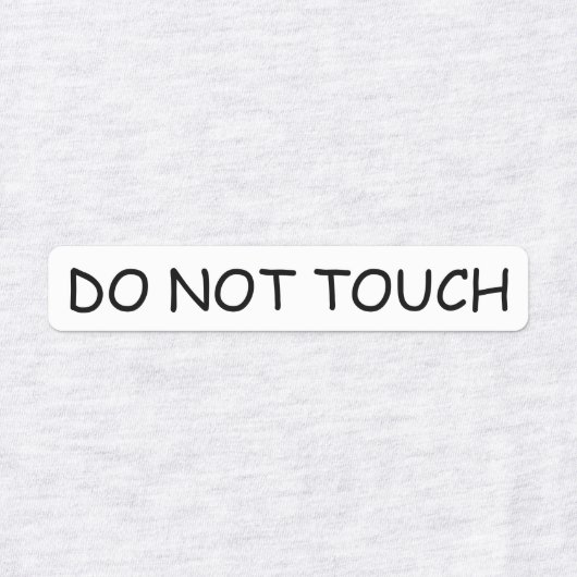 Keine Touch Etiketten (Design 1)