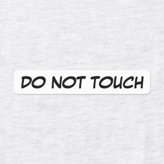 Keine Touch Etiketten (Design 2)