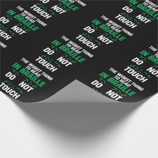 Keine Touch lustigste schlimmste Sache zu lesen in Geschenkpapier (Ecke)