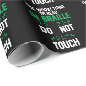 Keine Touch lustigste schlimmste Sache zu lesen in Geschenkpapier (Rolleneckpunkt)