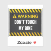 Keine Touch meines Fahrrads Aufkleber (Blatt)