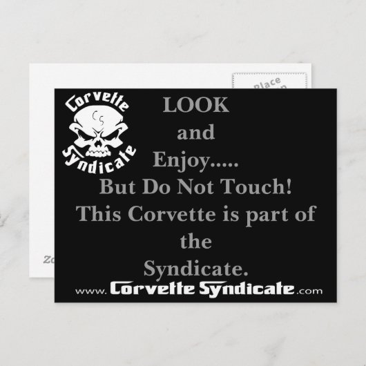 Keine Touch Postkarte (Vorne/Hinten)