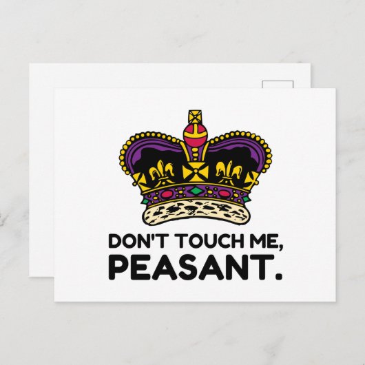 Keine Touch Postkarte (Vorne/Hinten)