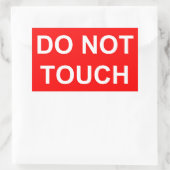 Keine Touch Rechteckiger Aufkleber (Tasche)