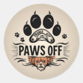 Keine Touch Runder Aufkleber (Vorderseite)