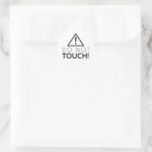 Keine Touch Runder Aufkleber (Tasche)