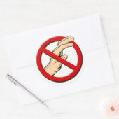 Keine Touch Rundkleber Runder Aufkleber (Umschlag)