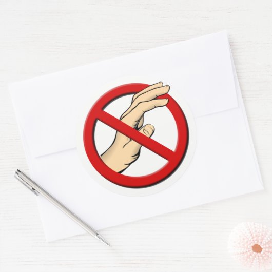 Keine Touch Rundkleber Runder Aufkleber (Umschlag)