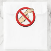 Keine Touch Rundkleber Runder Aufkleber (Tasche)