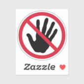 Keine Touch Untersagung Aufkleber (Blatt)