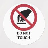 Keine Touch, Verbotszeichen Etiketten (Design 1)