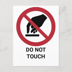 Keine Touch, Verbotszeichen Postkarte
