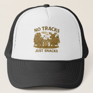 Keine Tracks nur Snacks Funny Bear & Moose Truckerkappe
