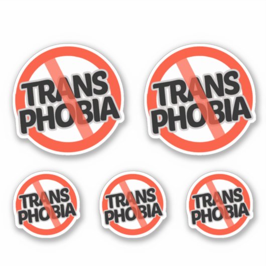 Keine Transphobie Aufkleber (Vorderseite)