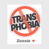 Keine Transphobie Aufkleber (Blatt)