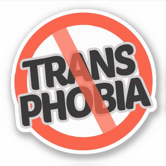 Keine Transphobie Aufkleber (Vorderseite)