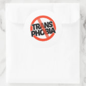 Keine Transphobie Runder Aufkleber (Tasche)