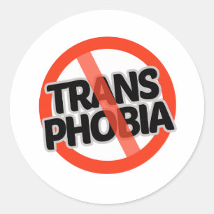 Keine Transphobie Runder Aufkleber
