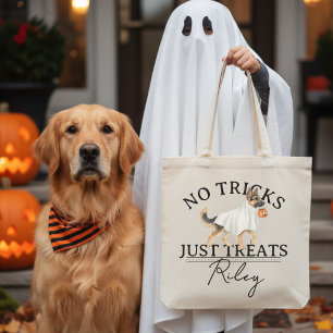 Keine Tricks nur Leckerei Funny Pun Ghost Hund Hal Tragetasche