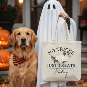 Keine Tricks nur Leckerei Funny Pun Ghost Hund Hal Tragetasche